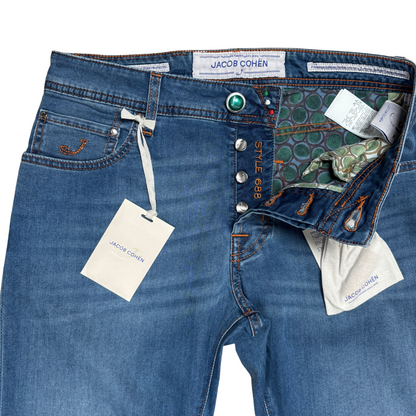 Jacob Cohën 688 Slim Fit Jeans (Navy) (New)