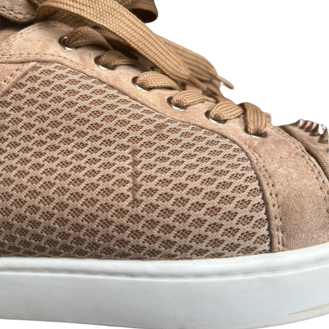 Christian Louboutin Louis Junior Spike Sneakers (Beige)