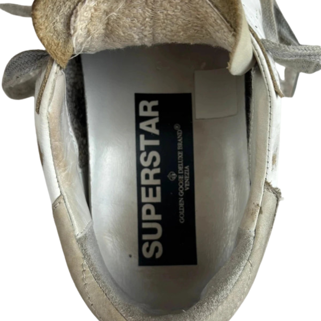 Golden Goose Superstar Sneakers (White Beige) (Women's)