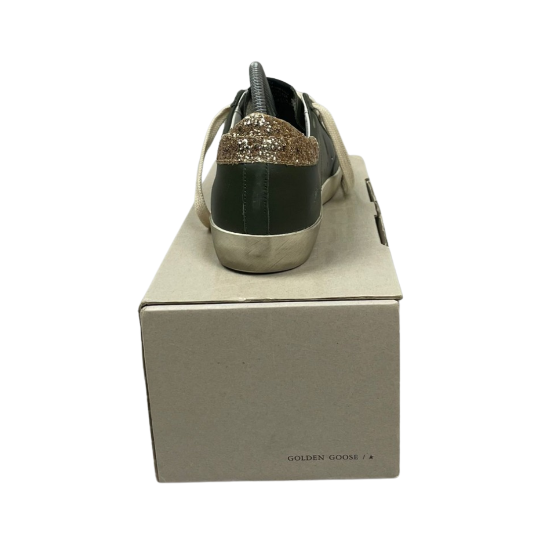 Golden Goose Superstar Sneakers (Dark Green) (New) (Womens)
