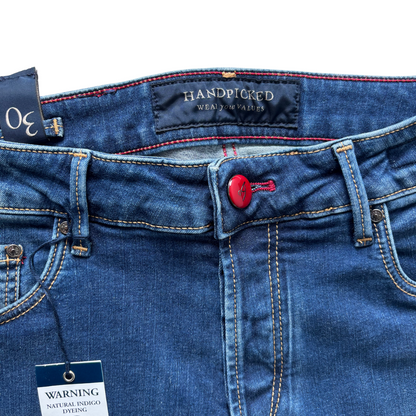 Handpicked Ravello Slim Fit Jeans (Navy Blue) (New)