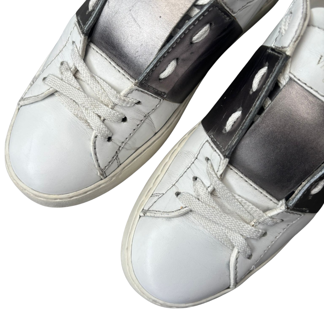 Valentino Garavani Open Sneakers (White Bronze) (Women's)