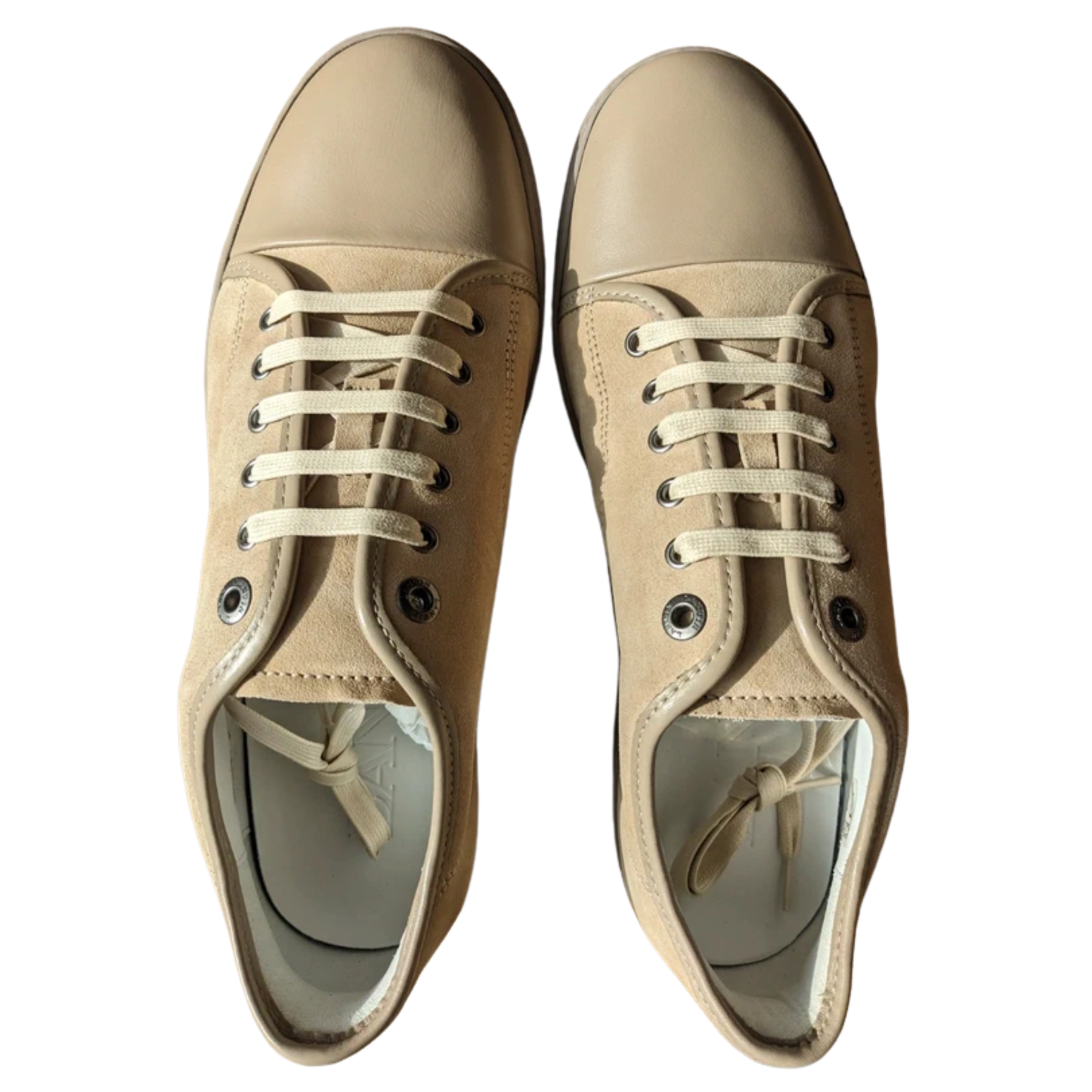 Lanvin Cap Toe Sneakers (Beige) (NEW)