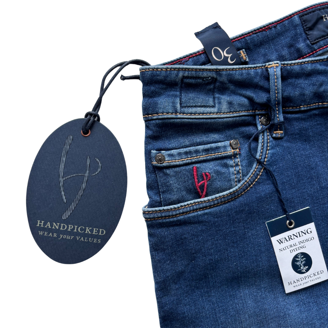 Handpicked Ravello Slim Fit Jeans (Navy Blue) (New)