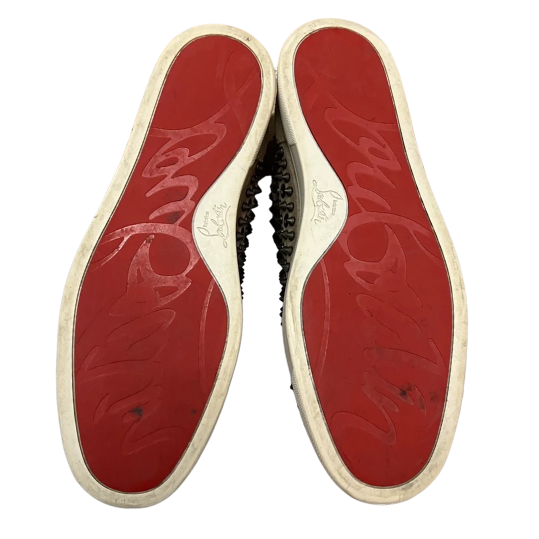 Christian Louboutin Louis Spike High Top Sneakers (Beige)