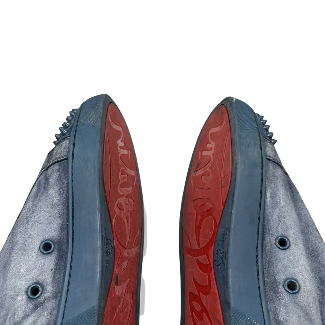 Christian Louboutin Louis Junior Spike Sneakers (Blue)