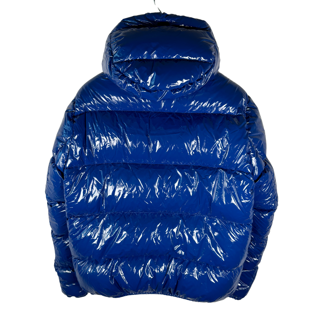 Herno Glossy Logo Puffer Jacket (Blue) (New)