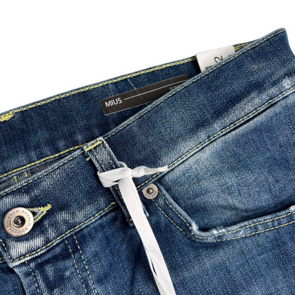 Dondup Mius Distressed Skinny-fit Jeans (Navy) (New)