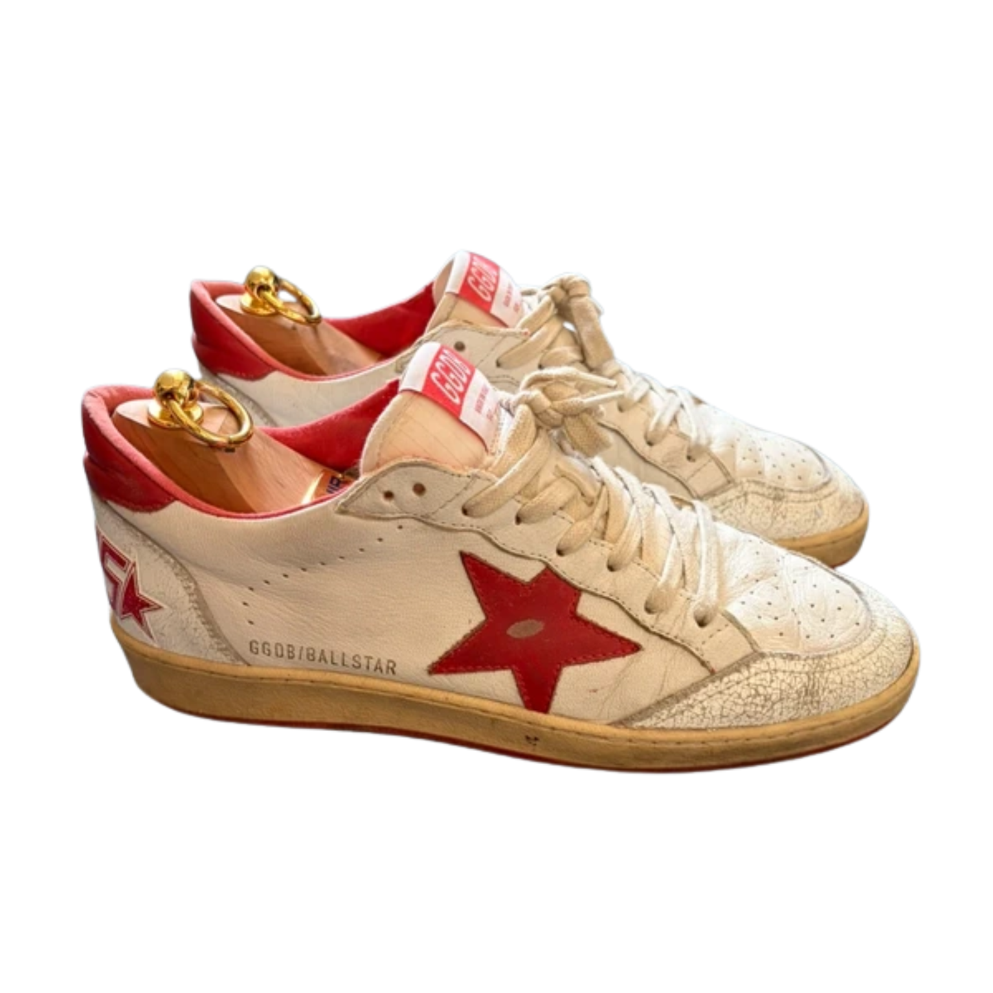 Golden Goose Ballstar Sneakers (White Red)