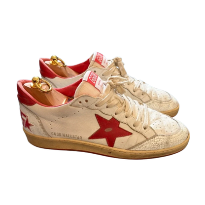 Golden Goose Ballstar Sneakers (White Red)