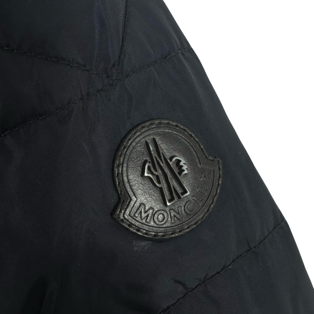 Moncler River Down Jacket (Navy) (Black Logo)