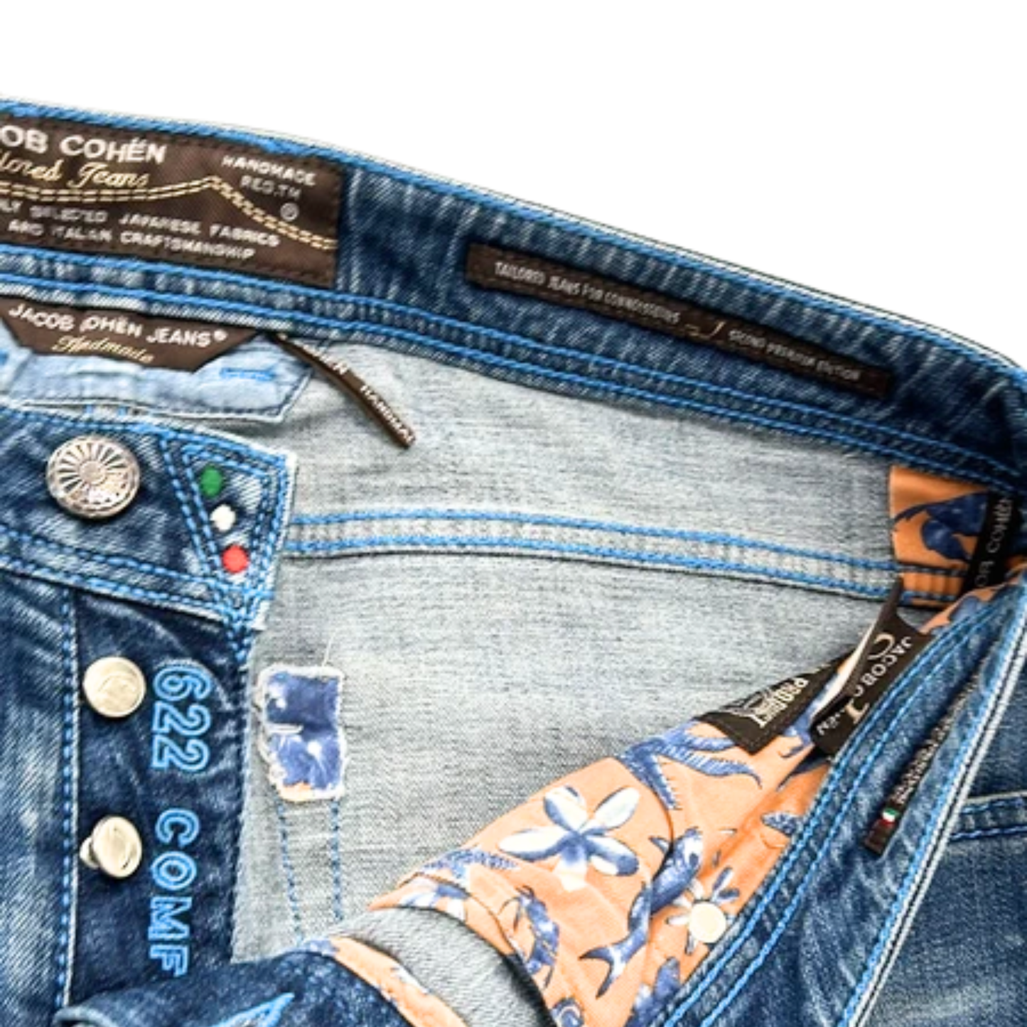 Jacob Cohën 622 Slim Fit Jeans (Navy Blue)