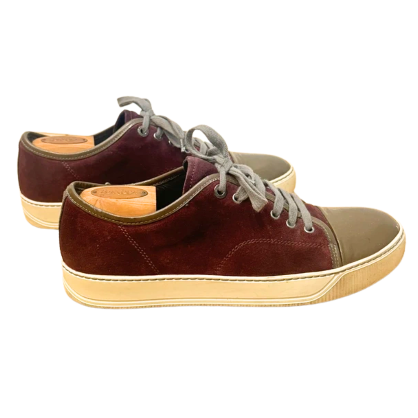 Lanvin Cap Toe Sneakers (Burgundy)