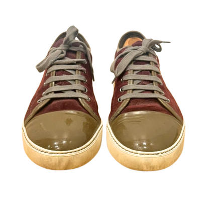 Lanvin Cap Toe Sneakers (Burgundy)