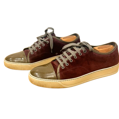 Lanvin Cap Toe Sneakers (Burgundy)