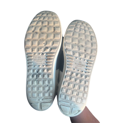 Valentino Garavani Open Sneakers (White Navy)