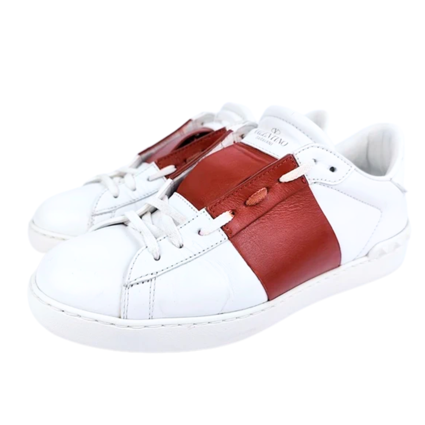 Valentino Garavani Open Sneakers (White Red)