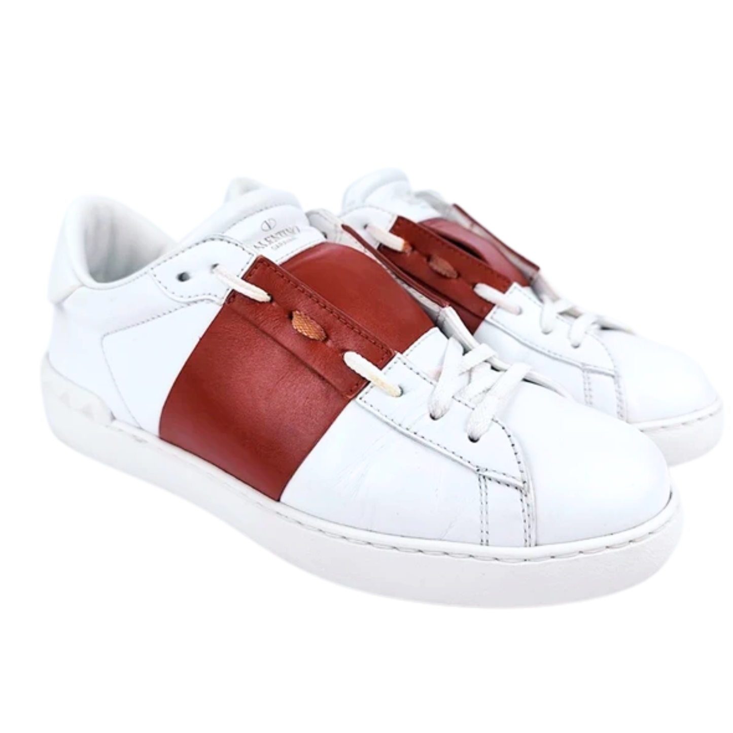 Valentino Garavani Open Sneakers (White Red)