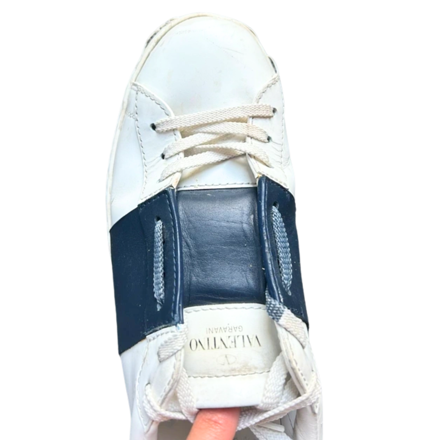 Valentino Garavani Open Sneakers (White Navy)