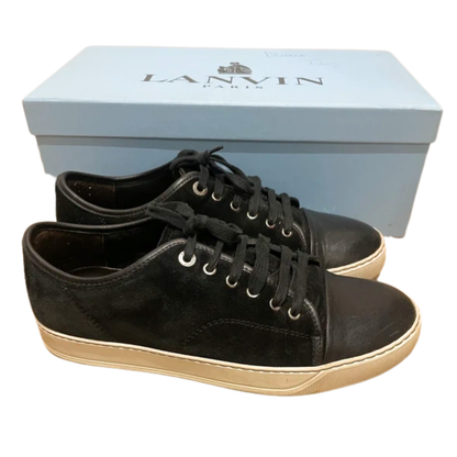 Lanvin Nappa Cap Toe Sneakers (Black)