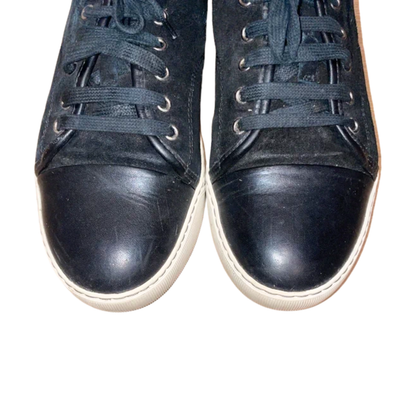 Lanvin Nappa Cap Toe Sneakers (Black)