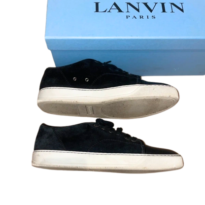 Lanvin Nappa Cap Toe Sneakers (Black)