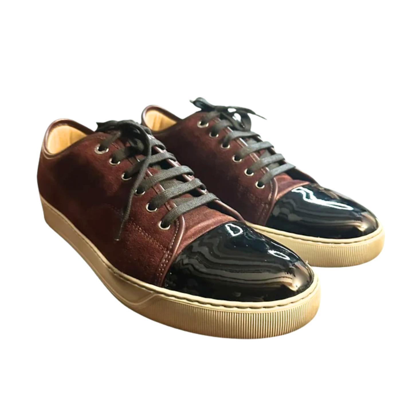 Lanvin Cap Toe Sneakers (Burgundy)