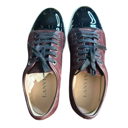 Lanvin Cap Toe Sneakers (Burgundy)