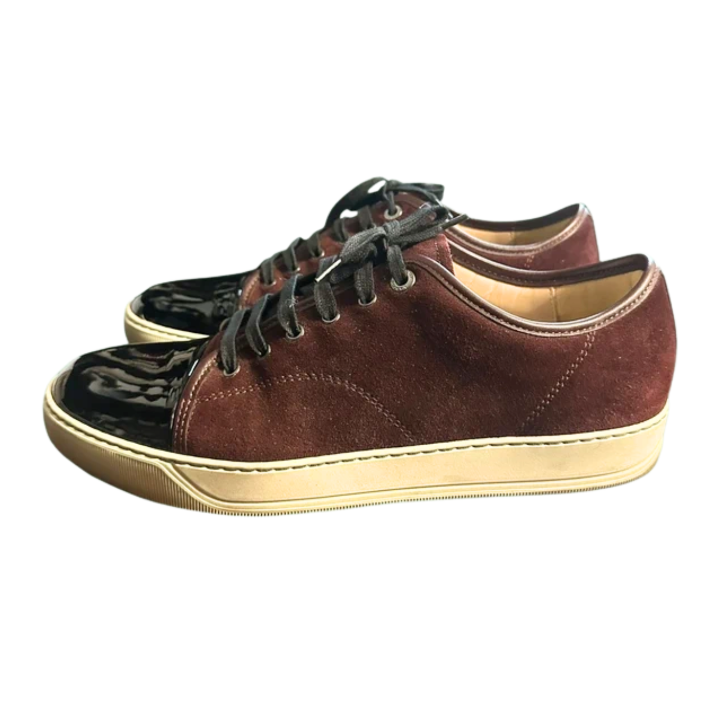 Lanvin Cap Toe Sneakers (Burgundy)