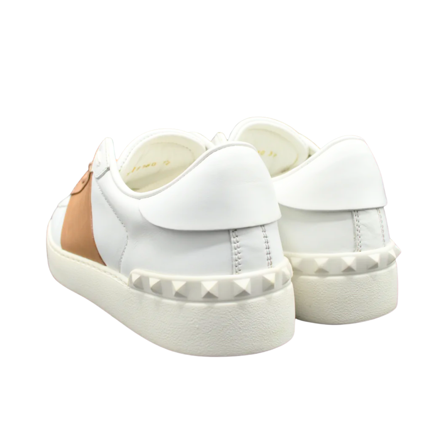 Valentino Open Sneakers (White & Beige) (Womens)