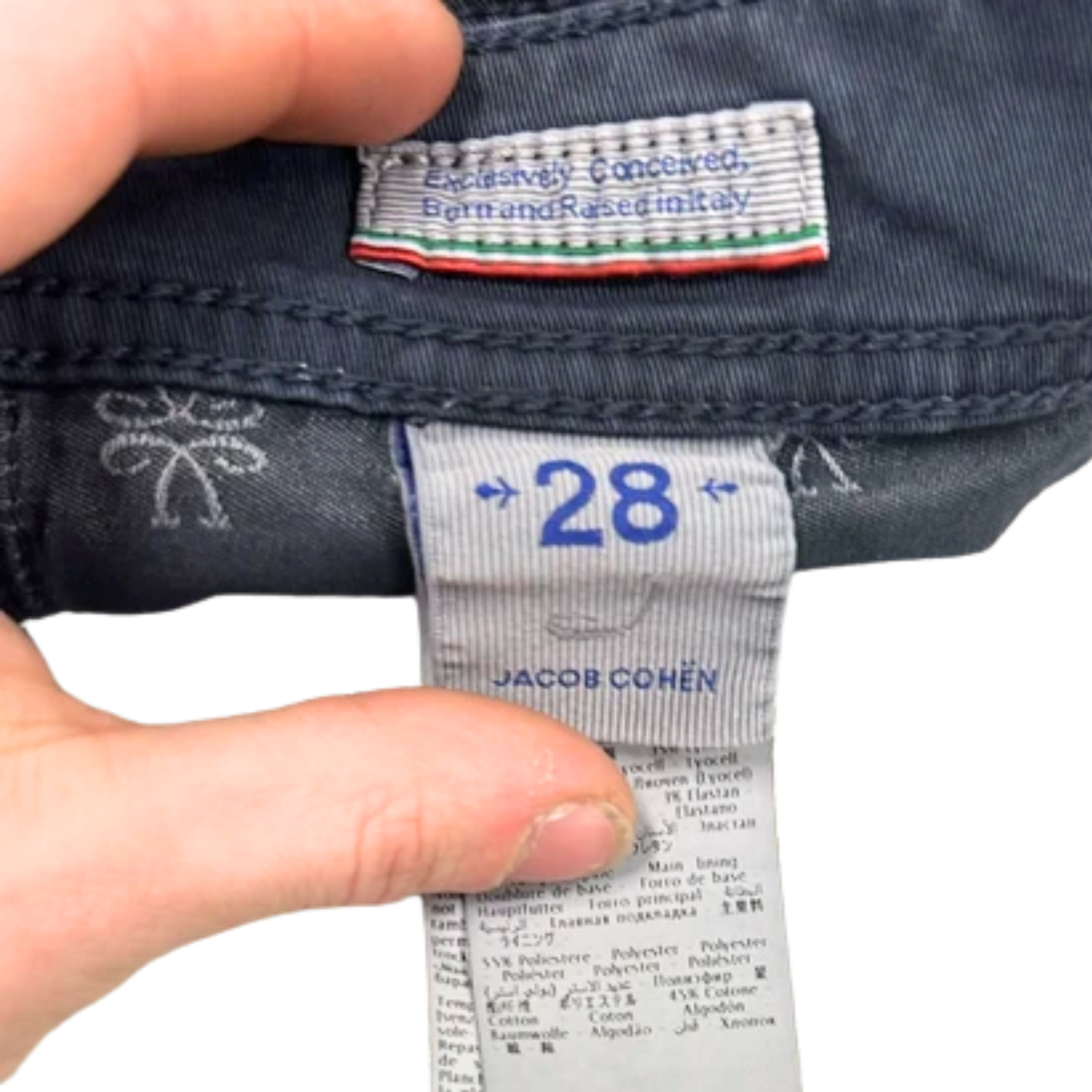 Jacob Cohën 622 Slim Fit Chinos Jeans (Navy Black) (New)