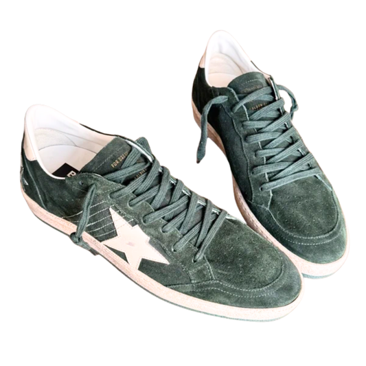 Golden Goose Ballstar Sneakers (Dark Green) (New)