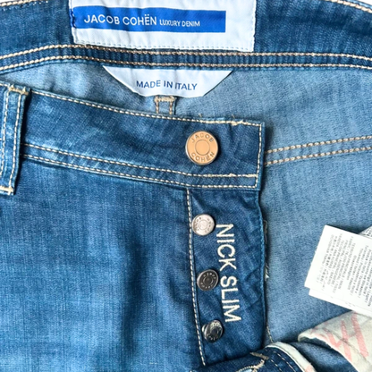 Jacob Cohën Nick Slim Fit Jeans (Navy Blue)