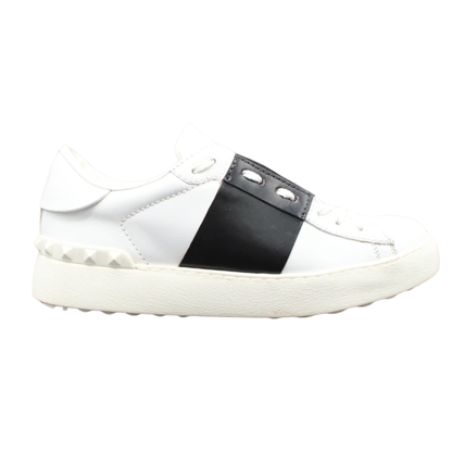Valentino Open Sneakers (White & Black) (Womens)