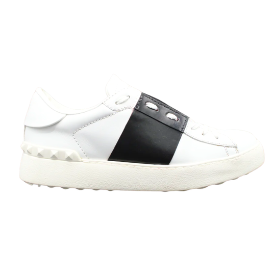 Valentino Open Sneakers (White & Black) (Womens)