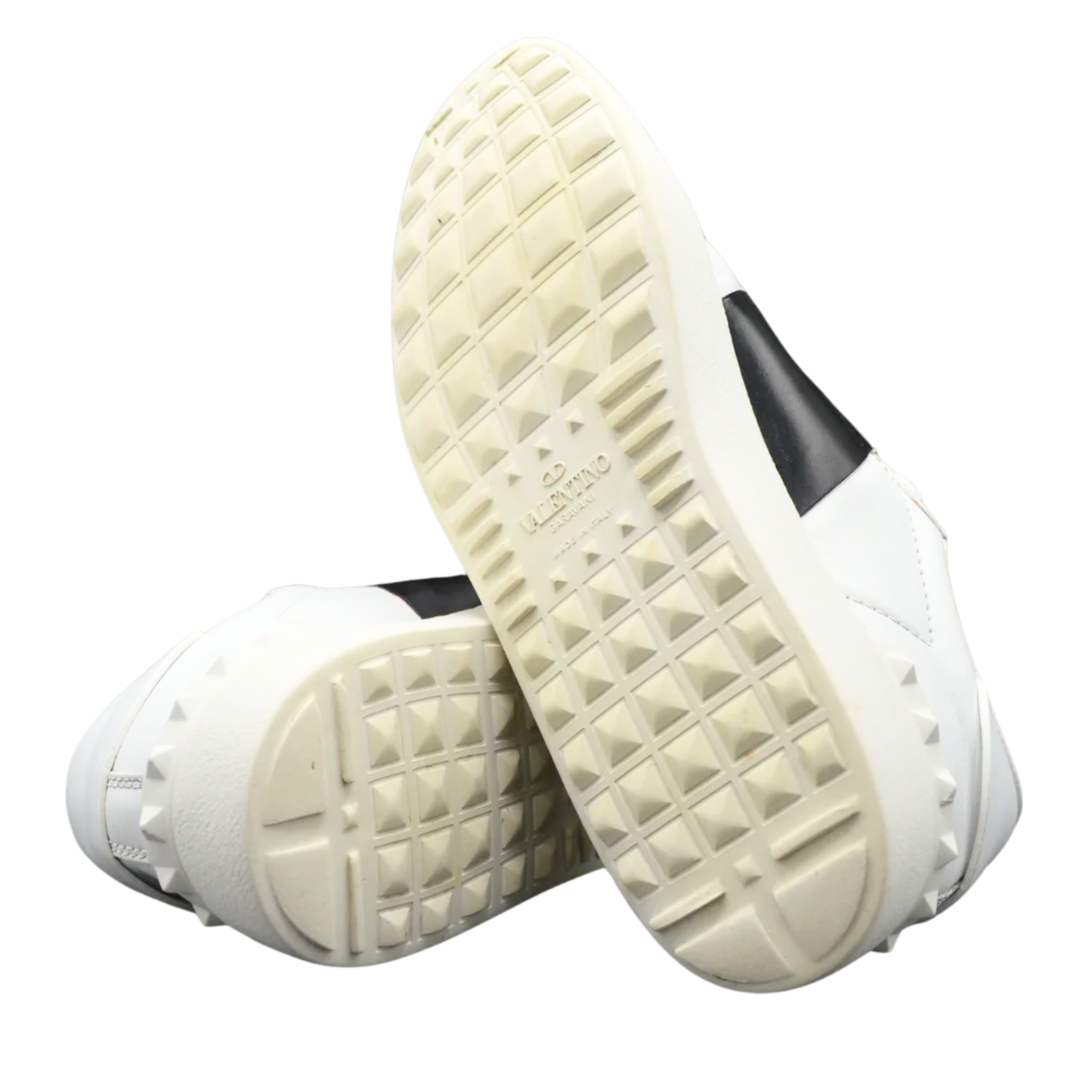 Valentino Open Sneakers (White & Black) (Womens)