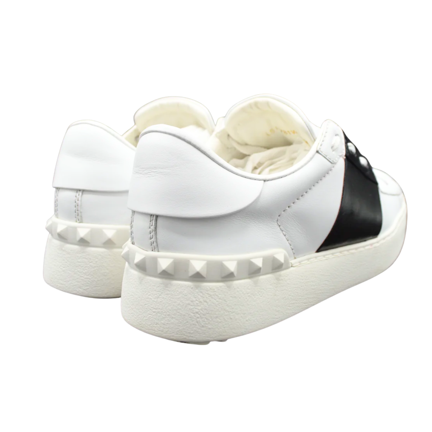 Valentino Open Sneakers (White & Black) (Womens)