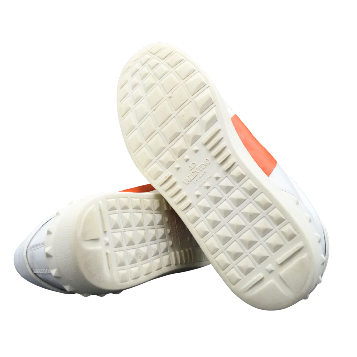Valentino Open Sneakers (White & Orange)