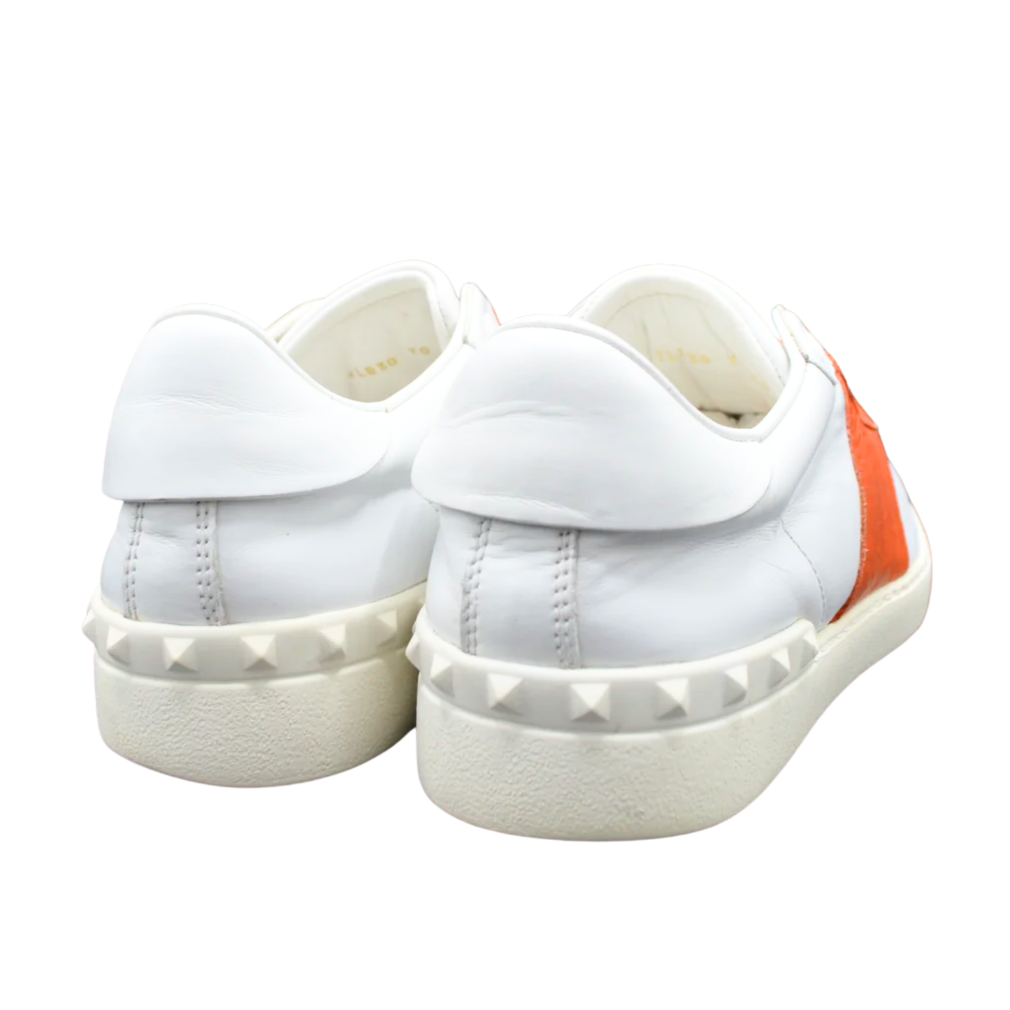 Valentino Open Sneakers (White & Orange)