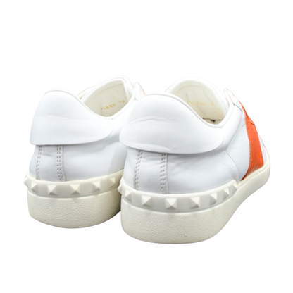 Valentino Open Sneakers (White & Orange)