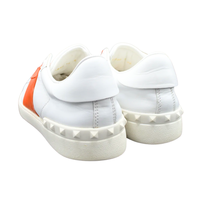 Valentino Open Sneakers (White & Orange)