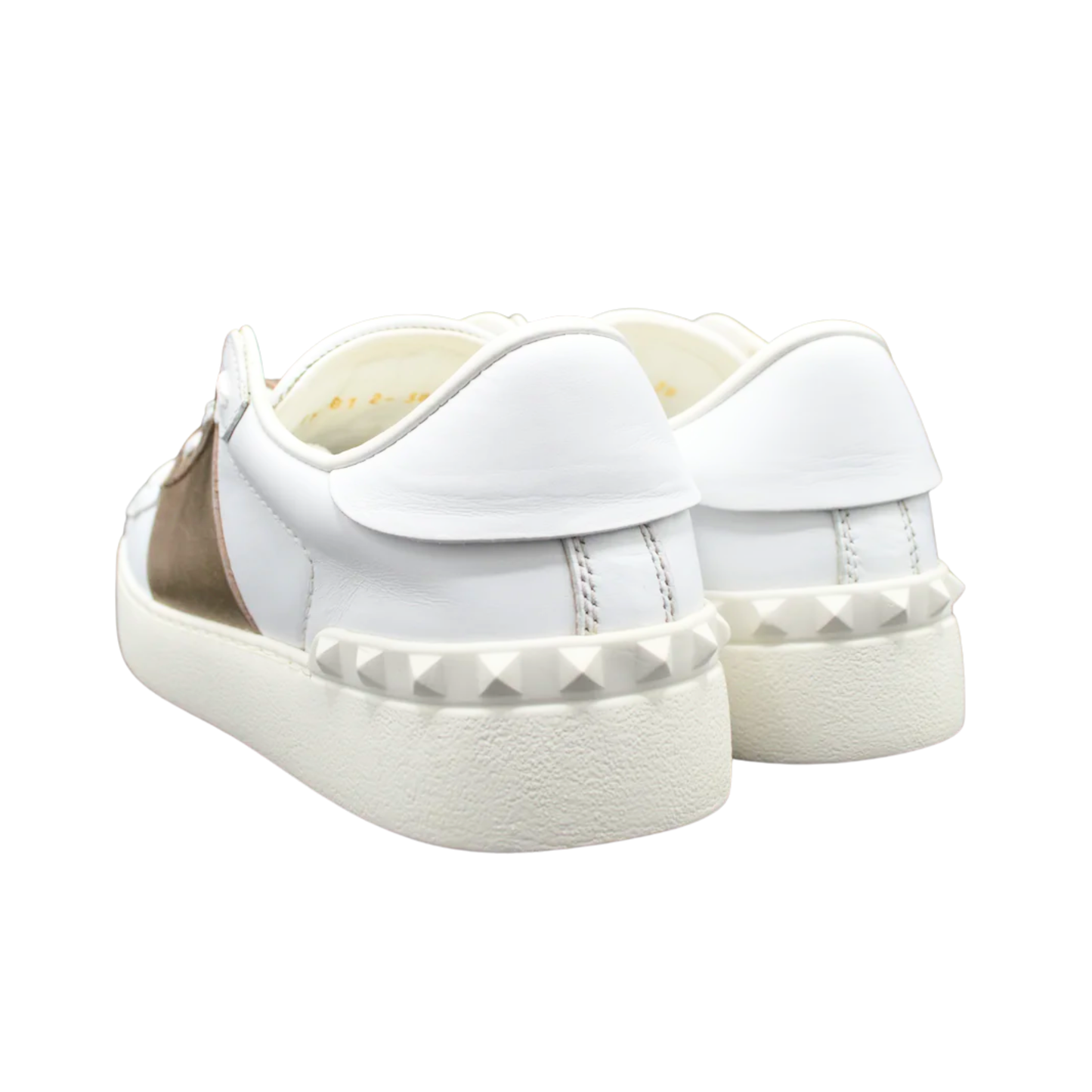 Valentino Open Sneakers (White & Bronze) (Womens)