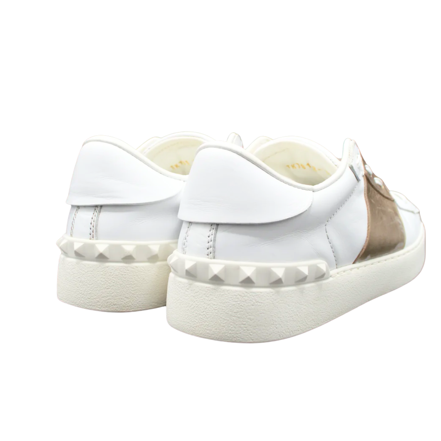 Valentino Open Sneakers (White & Bronze) (Womens)