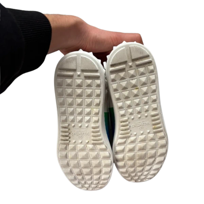 Valentino Garavani Open Sneakers (White, Blue & Green)