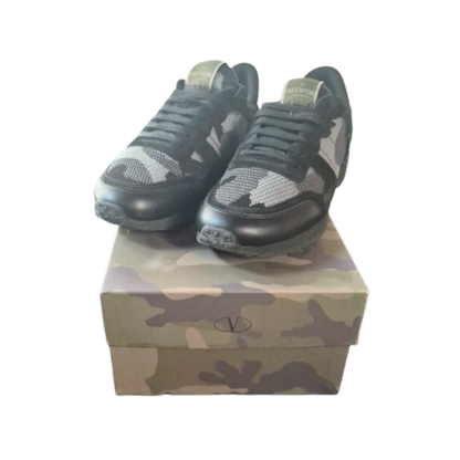 Valentino Camoflage Rockrunner Sneakers (Black)