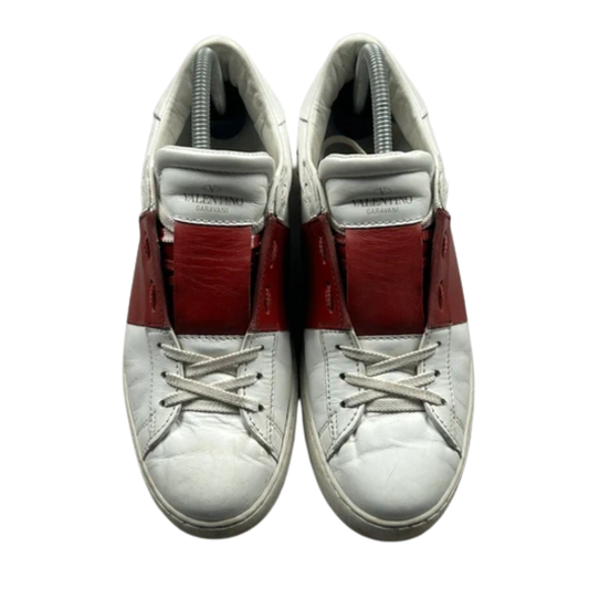 Valentino Garavani Open Sneakers (White red)