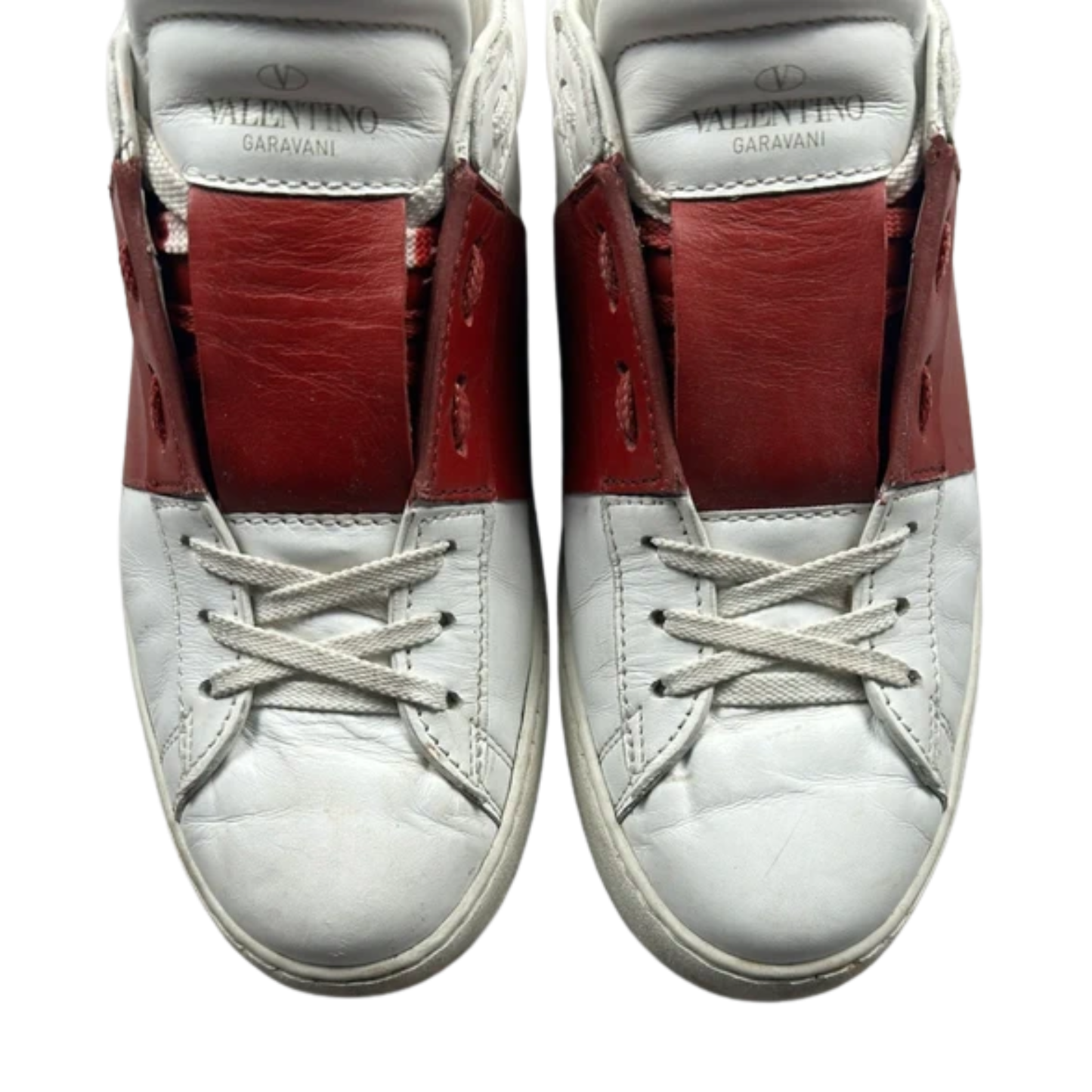 Valentino Garavani Open Sneakers (White red)