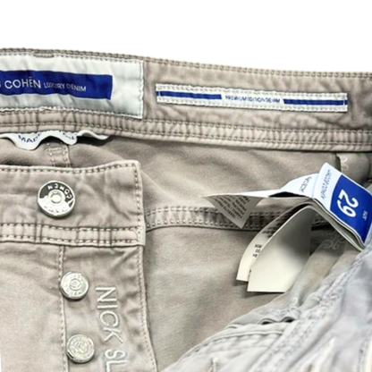 Jacob Cohën Nick Slim Fit Chino Jeans (Grey Beige)