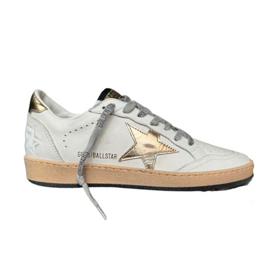Golden Goose Ballstar Sneakers (White Gold) (New) (Womens)