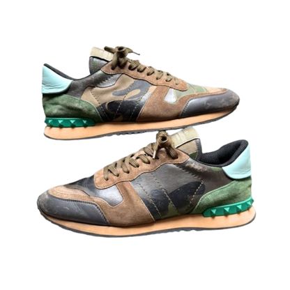 Valentino Garavani Rockrunner Sneakers (Khaki, Black, & Green)